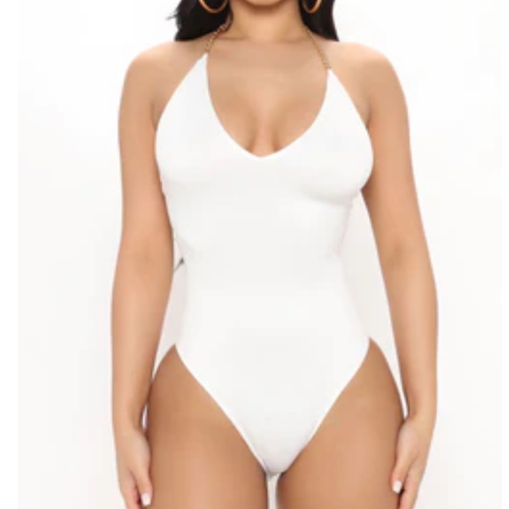 *NWT* White chain bodysuit